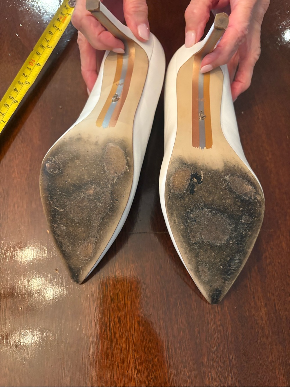 Sam Edelman White Pointed-Toe Stiletto Pumps